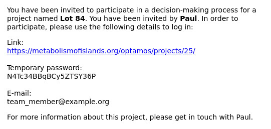 Project created notice