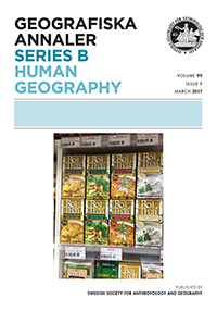 Geografiska Annaler: Series B, Human Geography
